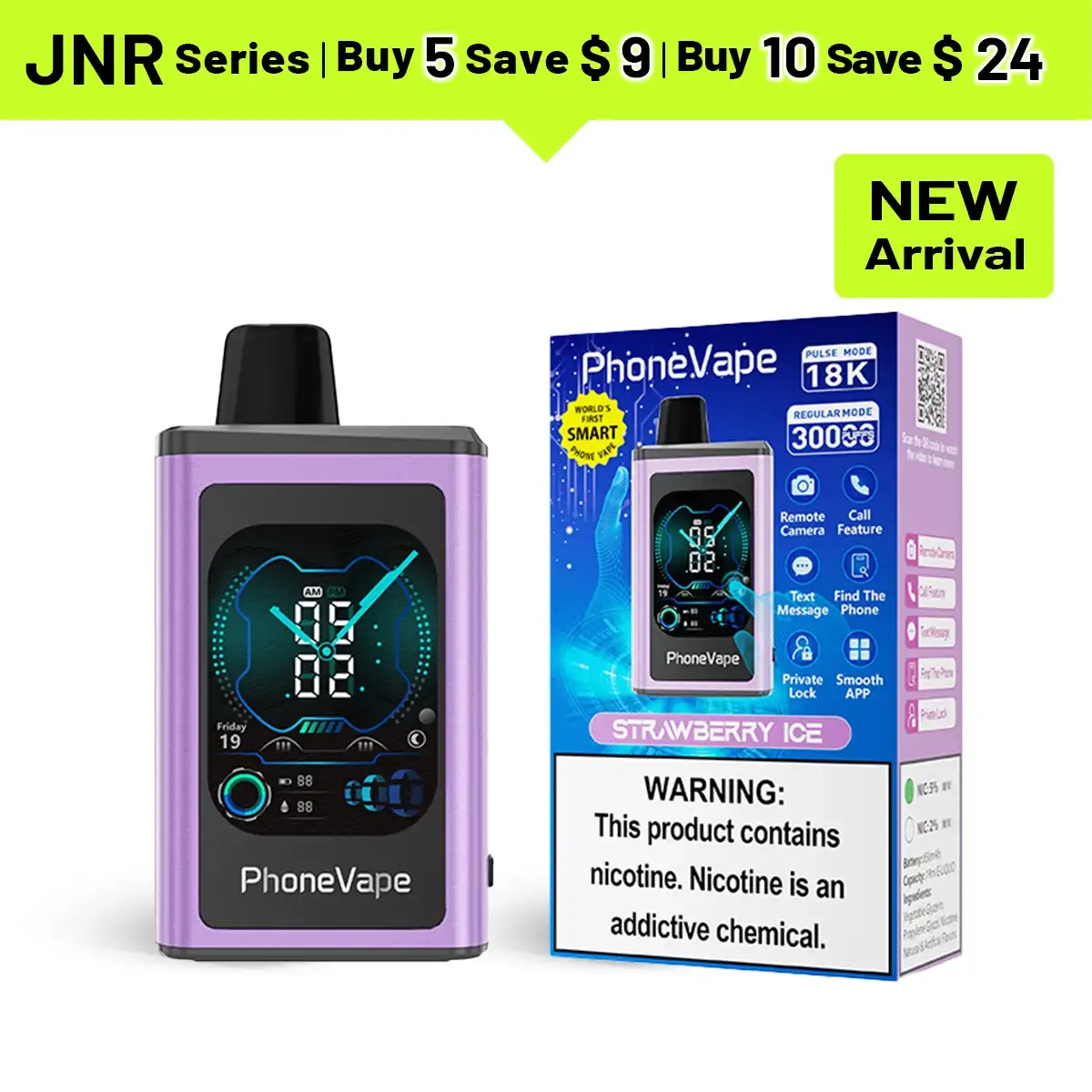 JNR PhoneVape 30K Disposable Vape - JNR-Vape