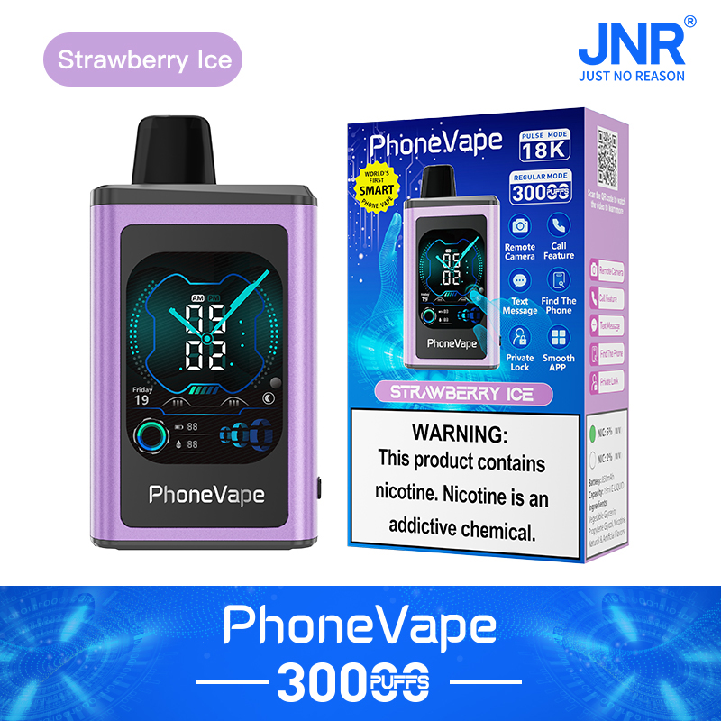 JNR PhoneVape 30K Disposable Vape-Strawberry lce - JNR-Vape