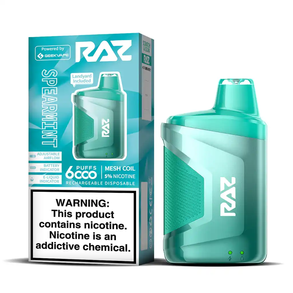 RAZ CA6000 Disposable-Spearmint - JNR-Vape