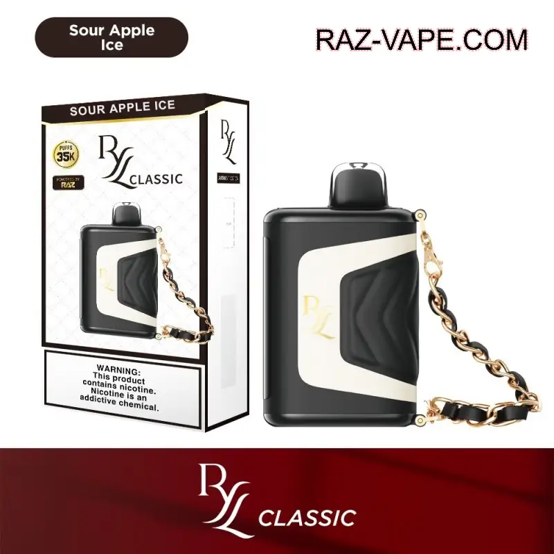 Sour Apple RAZ RYL CLASSIC 35000 PUFFS DISPOSABLE VAPE - JNR-Vape