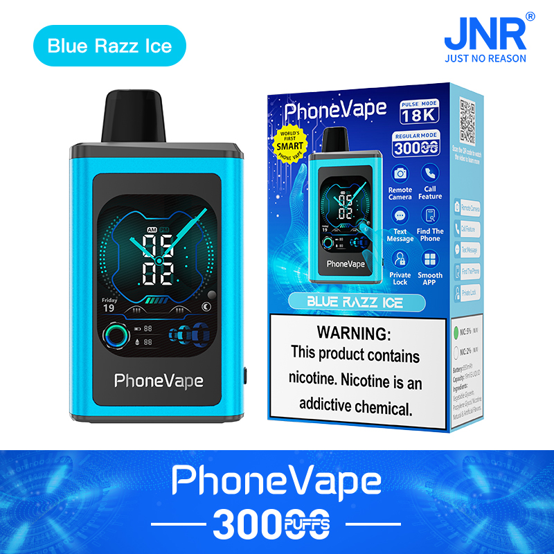 JNR PhoneVape 30K Disposable Vape-Blue Razz lce - JNR-Vape