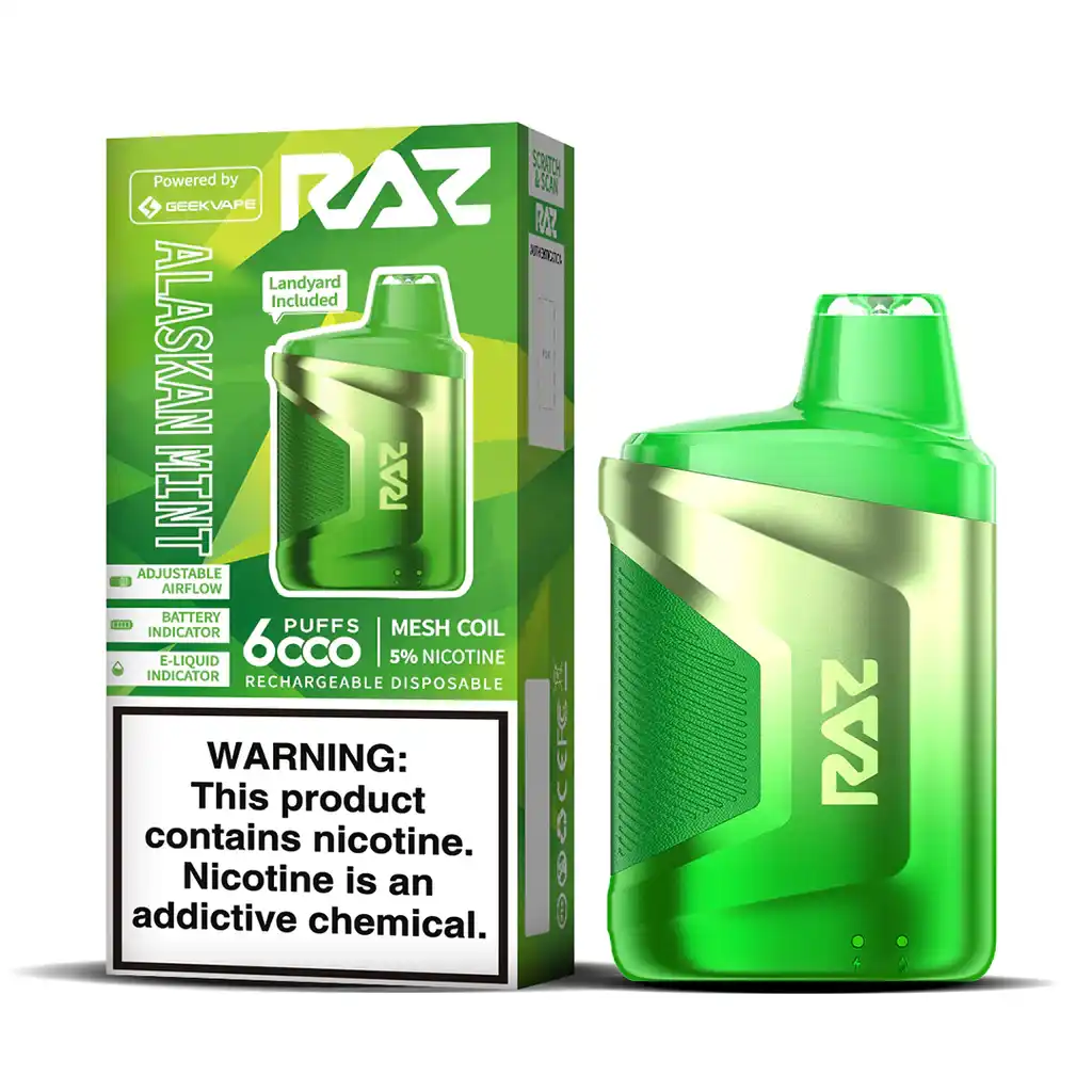 RAZ CA6000 Disposable-Alaskan Mint - JNR-Vape