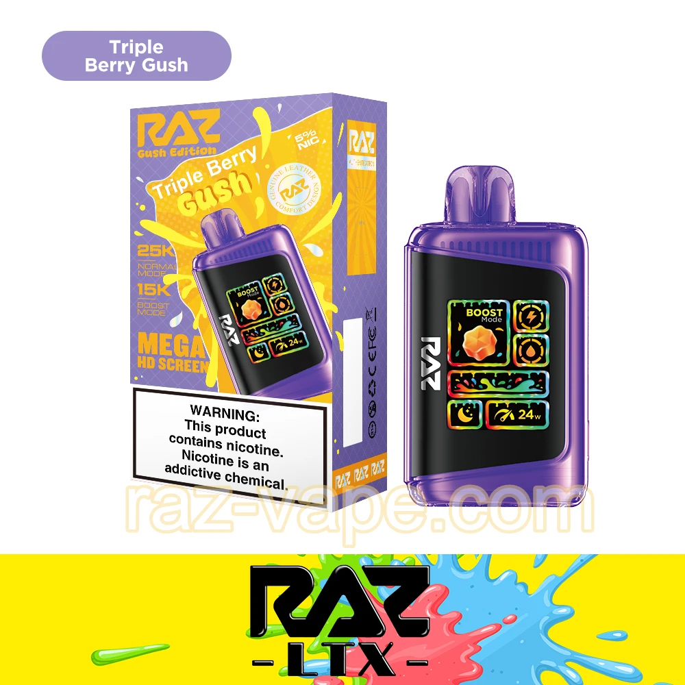 Triple Berry Gush | Gush Edition RAZ LTX25000 (DC25000) Disposable Vape - JNR-Vape