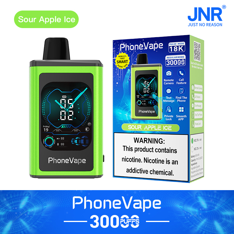 JNR PhoneVape 30K Disposable Vape-Sour Apple lce - JNR-Vape