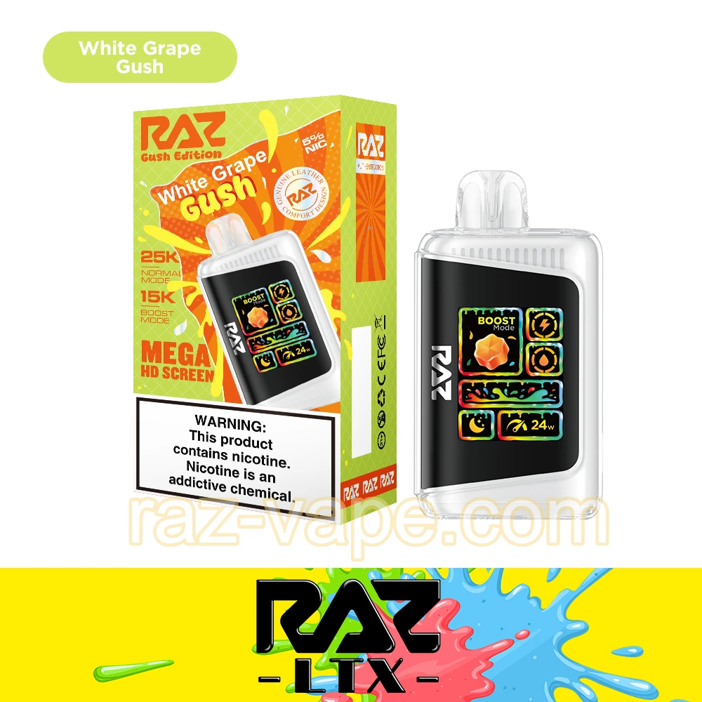 White Grape Gush | Gush Edition RAZ LTX25000 (DC25000) Disposable Vape - JNR-Vape