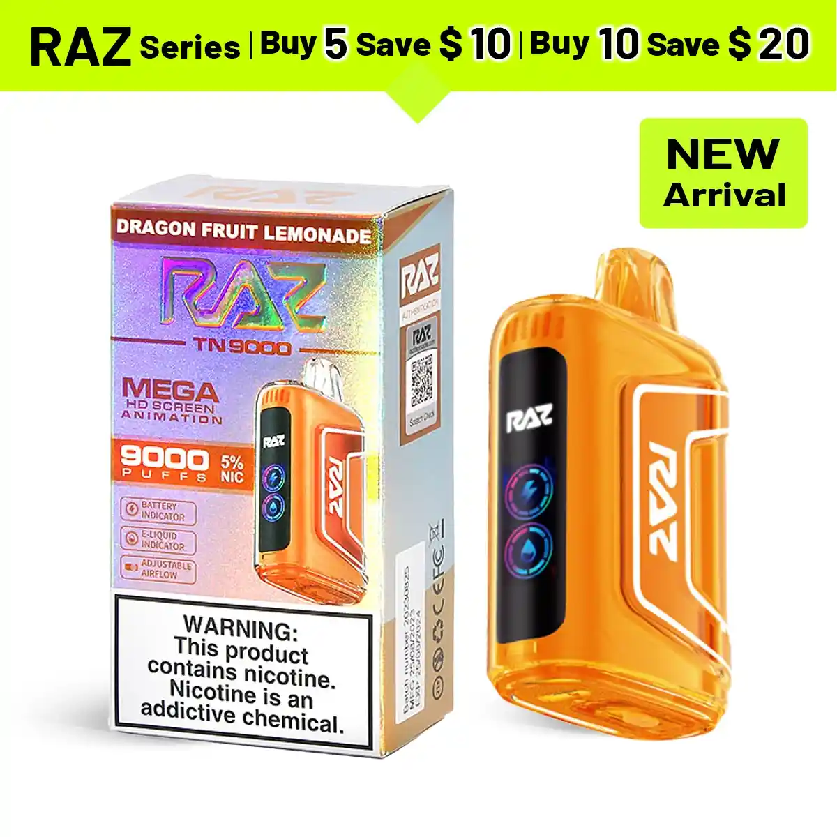 RAZ TN9000 | Raz Vape 9000 Puffs Disposable Vape - JNR-Vape
