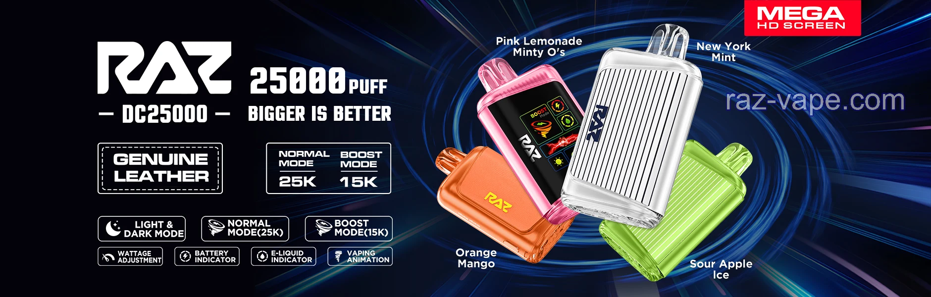 Raz LTX 25K Punch Edition Flavors