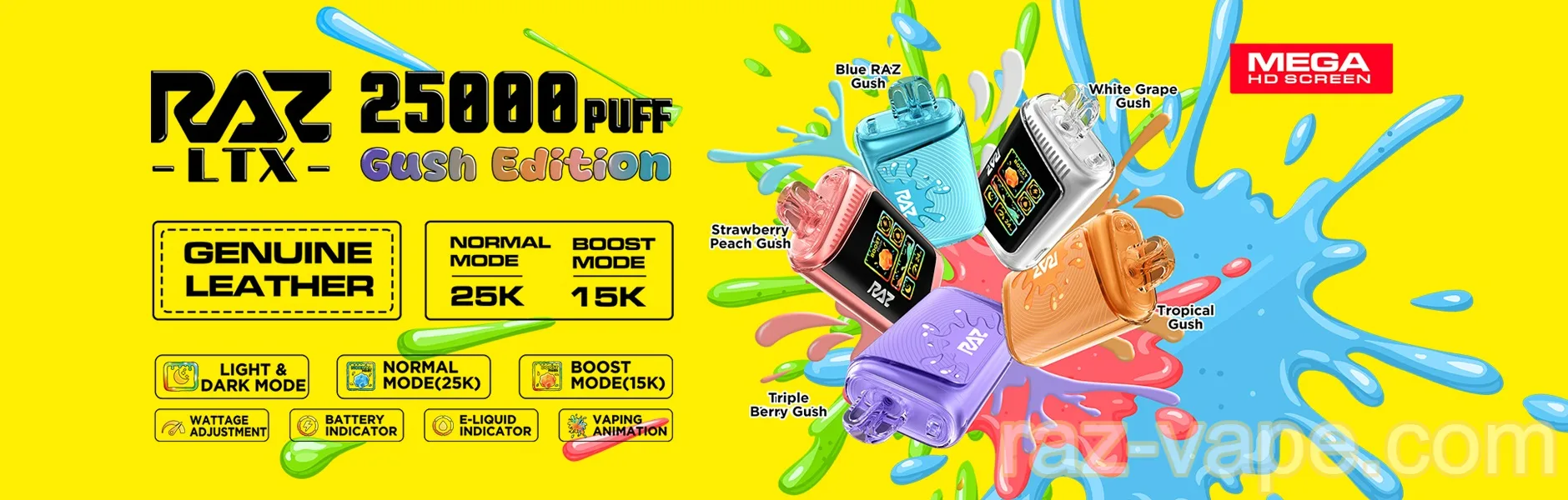 Raz LTX 25000 Gush Edition Flavors